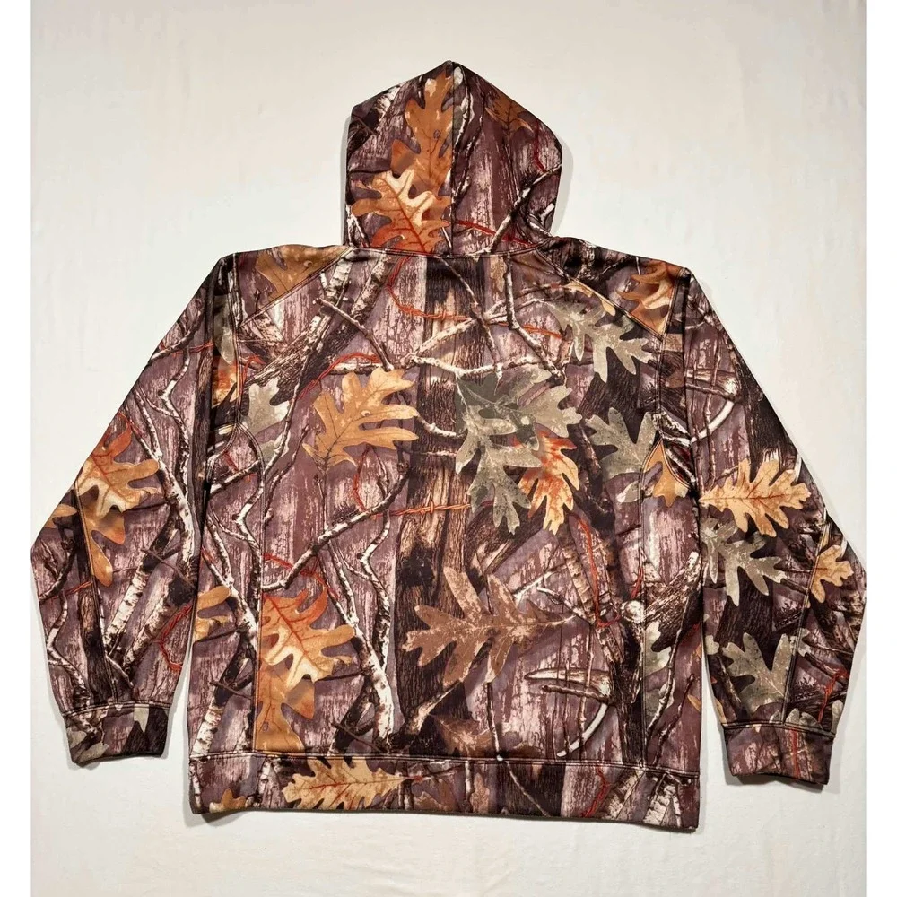 Badger Sport Shedheads Camo Hoodie Mens Large Leave No Tine Behind Hunting Brown